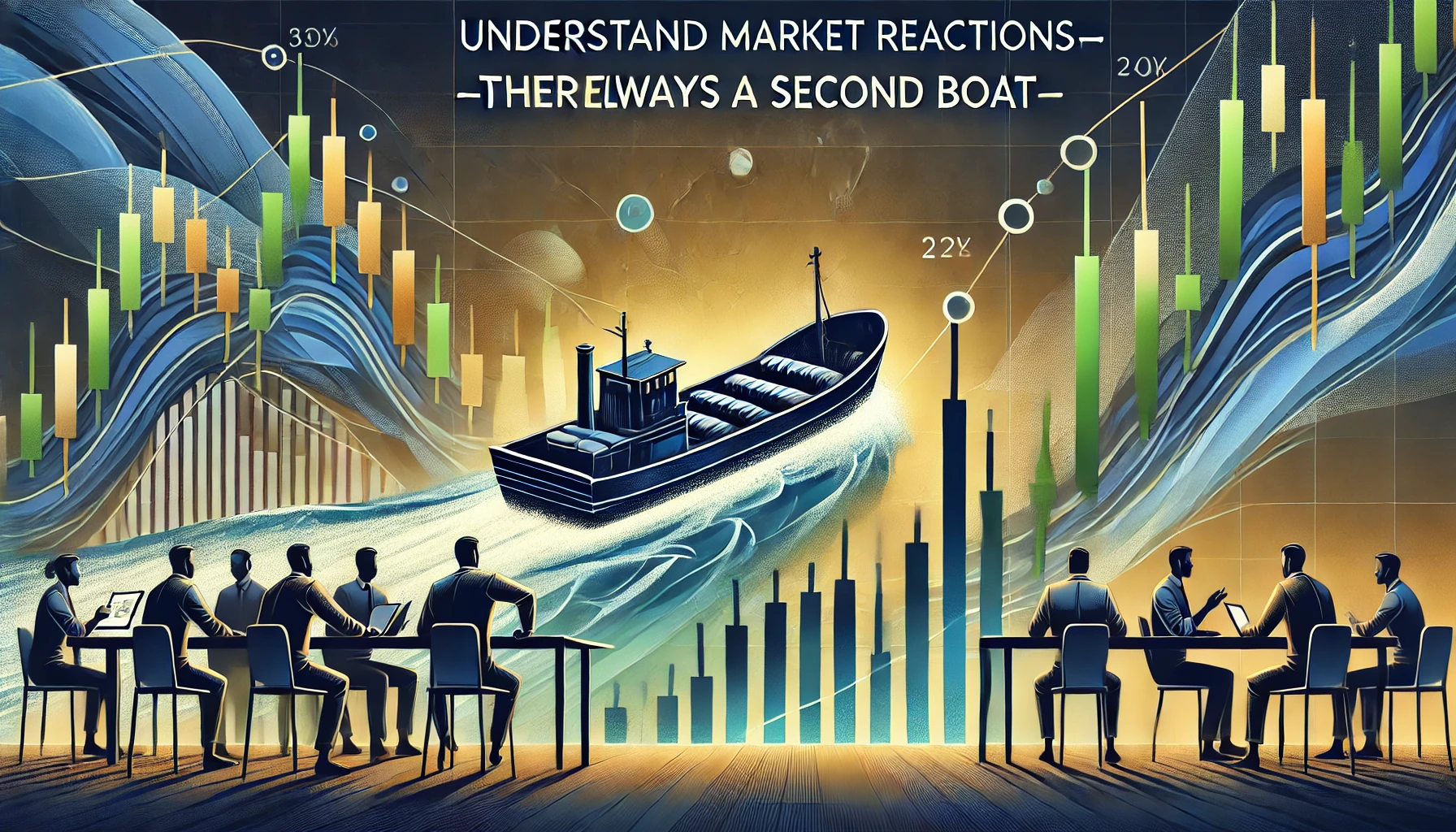 Dall·e 2024 12 15 16.56.52   A Sleek And Professional Banner Image For An Article Titled 'understand Market Reactions—there's Always A Second Boat.' The Design Features A Metaphor