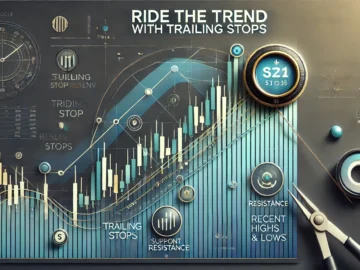 Dall·e 2024 12 22 12.50.36   A Sleek And Professional Banner Image For An Article Titled 'ride The Trend With Trailing Stops.' The Design Features A Stock Chart With A Highlighted