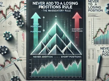 Dall·e 2024 12 27 09.39.28   A Professional And Clear Banner Image For An Article Titled 'never Add To A Losing Position—the Mandatory Rule.' The Design Features A Pyramid Structu